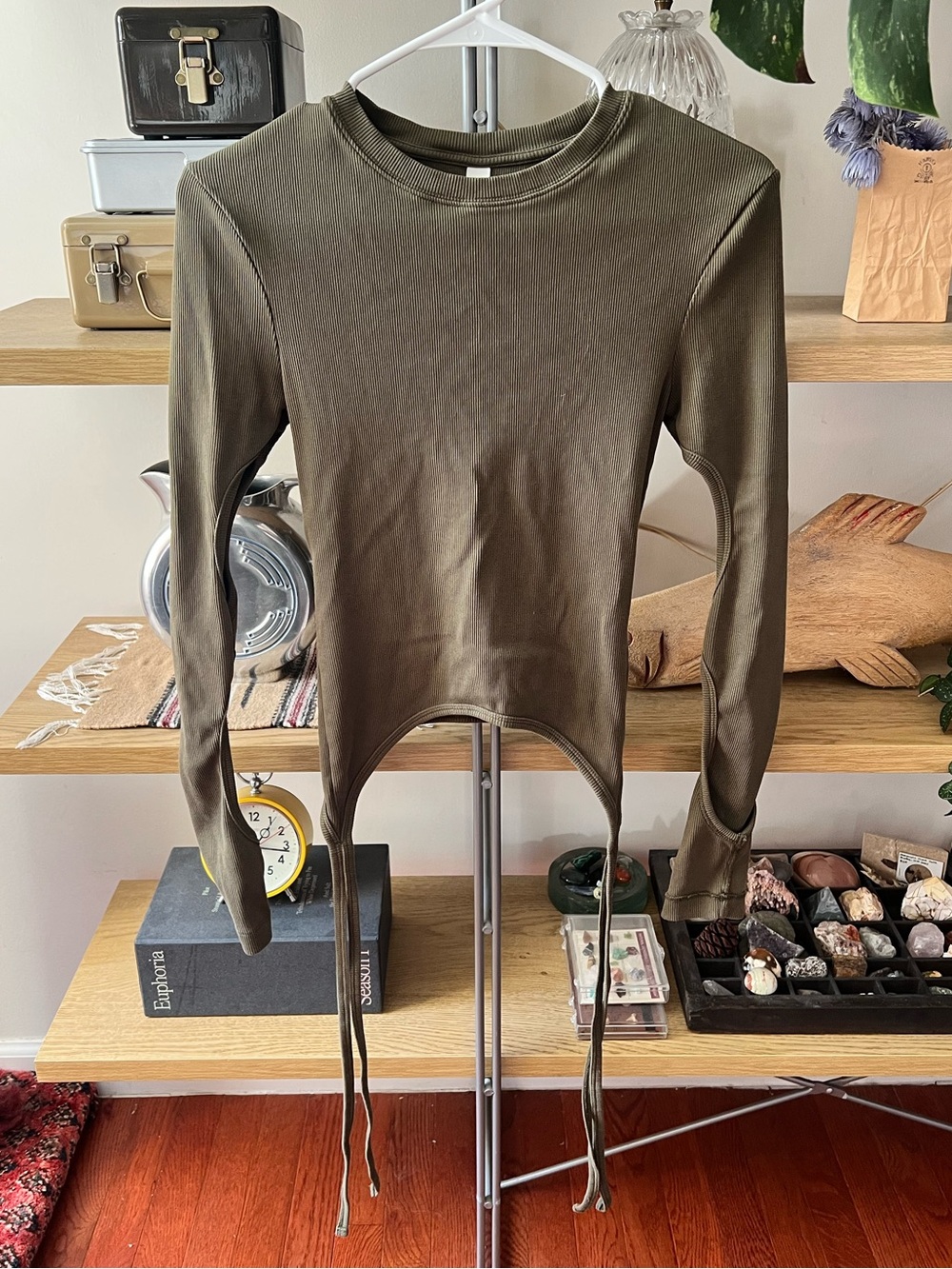Dion Lee Split Tie Long Sleeve Green